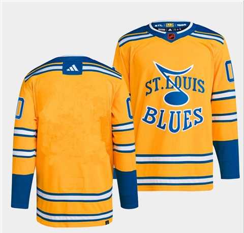 Mens St. Louis Blues Blank Yellow 2022-23 Reverse Retro Stitched Jersey->st.louis blues->NHL Jersey